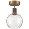 Access Lighting Port Nine Burgundy, Burgundy LED SemiFlush, Antique Brushed Brass Finish, Seeded Glass 63148LEDD-ABB/SDG - alternate 5